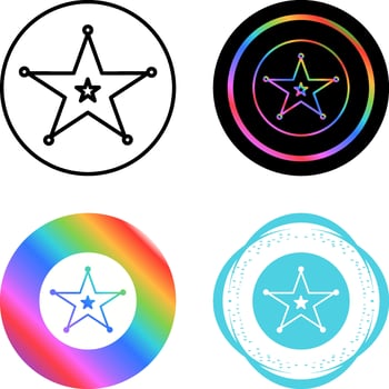 Sheriff Badge Vector Icon