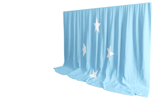 Micronesian Flag Curtain in 3D Rendering Embracing Micronesian Unity png