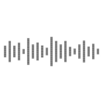 Audio message wave. Voice message wave. Frequency music symbol. Pulsing line vector