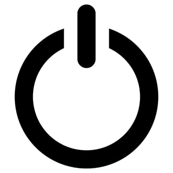 Power button. Power on and off. Shut down sign. Start and stop vector