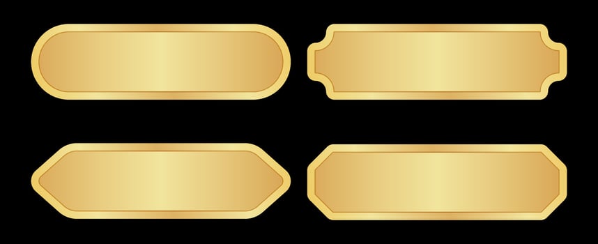 Gold Label Banner Illustration. Gold Template vector