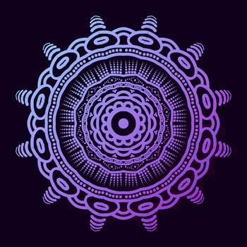 Gradient Decorative color Ornamental ethnic elements mandala Pattern background Design Pro Vector. vector
