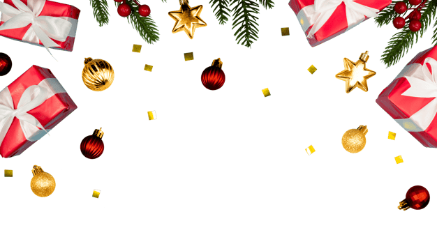 Christmas decoration frame copy space png