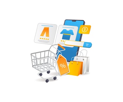 Ecommerce online shopping vector