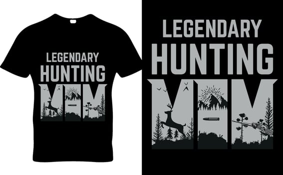 Hunting t-shirt design vector
