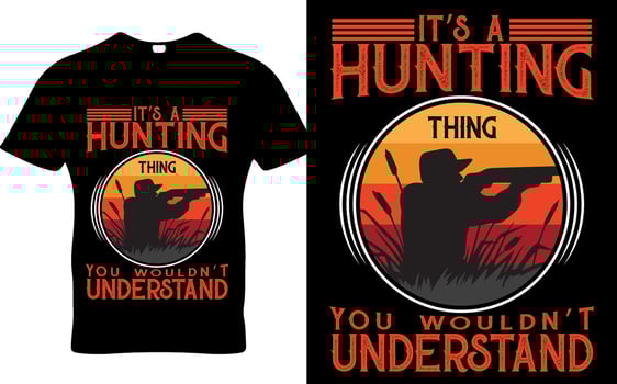 Hunting t-shirt design vector
