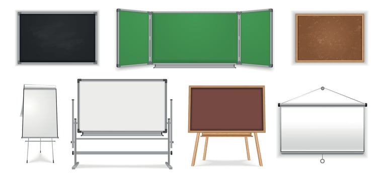 Realistic Office Boards Set vector
