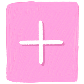 The plus sign is in the pink square. png