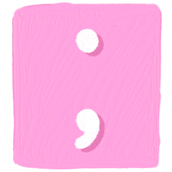 The Semicolon is in the pink square. png