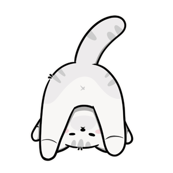 cute cat cartoon sticker png