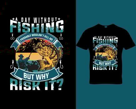 Fishing t-shirt design vector