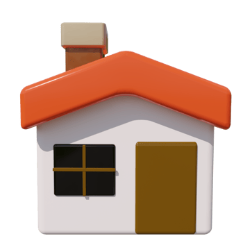 3d home cartoon minimal illustration png
