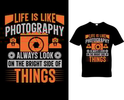 Photography t-shirt design vector