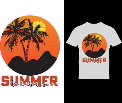 Summer t-shirt design vector