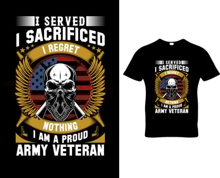 Veteran t-shirt design vector