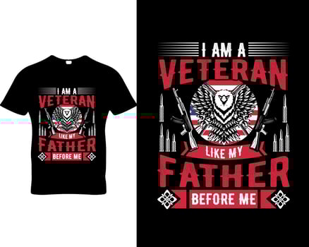 Veteran t-shirt design vector