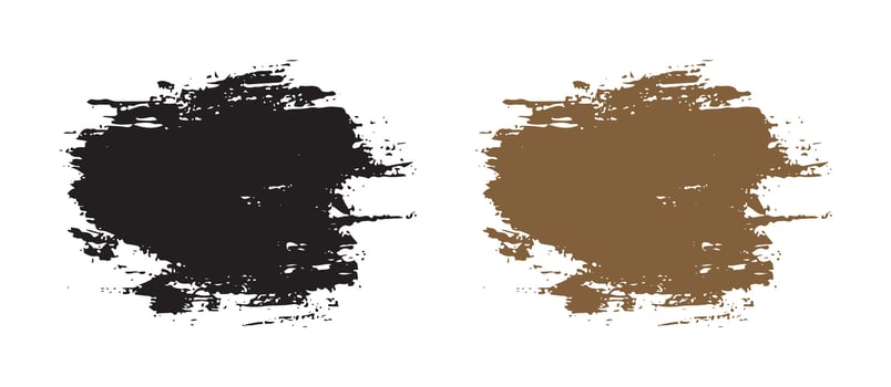 Vector set of watercolor paint brush stroke