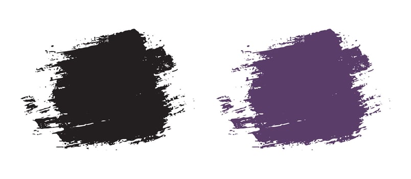 Set of vector grunge splatter brush background