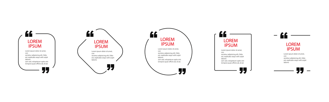 Inspirational quote for your opportunities. Speech bubbles with quote marks png