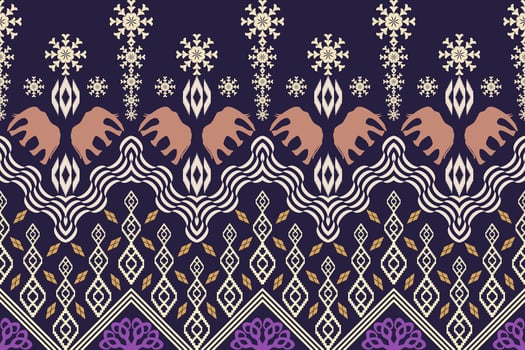 Geometric ethnic oriental traditional art pattern.Figure tribal embroidery style.Design for background,wallpaper,clothing,wrapping,fabric,element,,vector illustration. vector