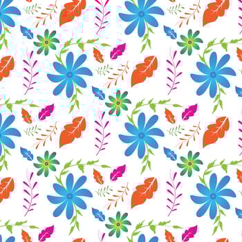 Modern floral repeat patterns for print. vector