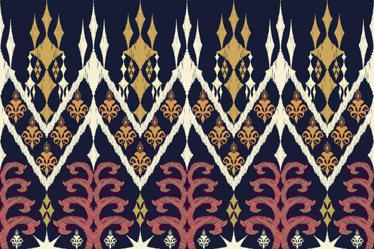 Geometric ethnic oriental traditional art pattern.Figure tribal embroidery style.Design for background,wallpaper,clothing,wrapping,fabric,element,,vector illustration. vector