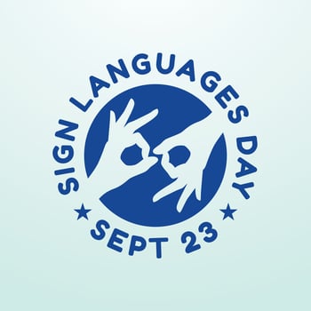 International Day of Sign Languages design template good for celebration usage. sign languages vector illustration. hand sign vector design. vector eps 10. flat design.
