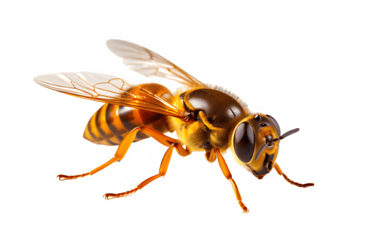 honey bee isolated on transparent background ,insect bee cut out png ,generative ai