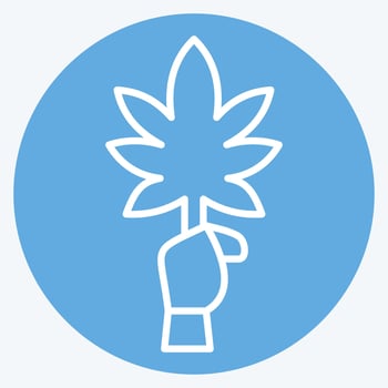 Icon Cannabis. related to Cannabis symbol. blue eyes style. simple design editable. simple illustration vector