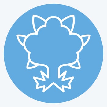 Icon Flower. related to Cannabis symbol. blue eyes style. simple design editable. simple illustration vector