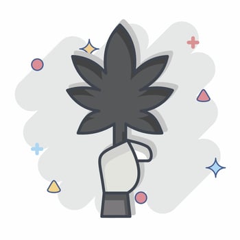 Icon Cannabis. related to Cannabis symbol. comic style. simple design editable. simple illustration vector