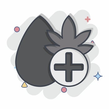 Icon CBD Oil. related to Cannabis symbol. comic style. simple design editable. simple illustration vector