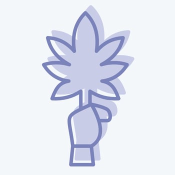 Icon Cannabis. related to Cannabis symbol. two tone style. simple design editable. simple illustration vector