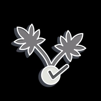 Icon Cannabis Plant. related to Cannabis symbol. glossy style. simple design editable. simple illustration vector