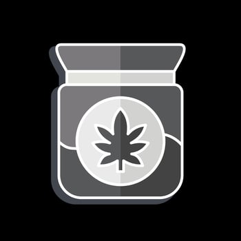 Icon CBD Guideline. related to Cannabis symbol. glossy style. simple design editable. simple illustration vector