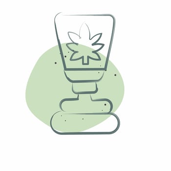 Icon CBD Cream. related to Cannabis symbol. Color Spot Style. simple design editable. simple illustration vector