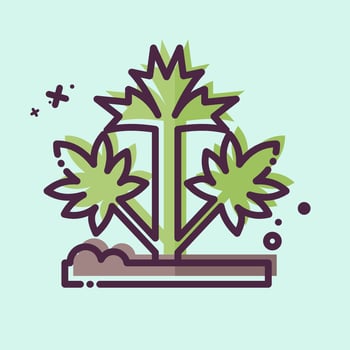 Icon Hemp. related to Cannabis symbol. MBE style. simple design editable. simple illustration vector