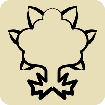 Icon Flower. related to Cannabis symbol. hand drawn style. simple design editable. simple illustration vector