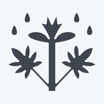 Icon Crow Cannabis. related to Cannabis symbol. glyph style. simple design editable. simple illustration vector