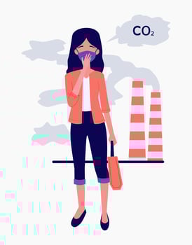 Illustration vector graphic of pollution concept