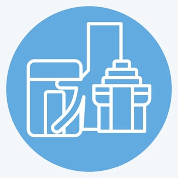 Icon Ta Prohm. related to Cambodia symbol. blue eyes style. simple design editable. simple illustration vector