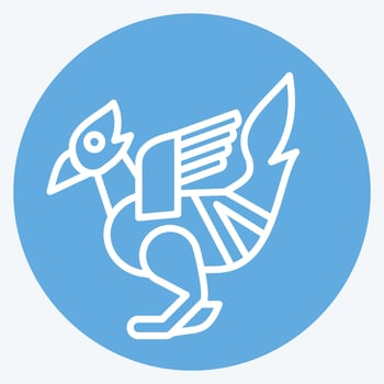 Icon Bird Statues. related to Cambodia symbol. blue eyes style. simple design editable. simple illustration vector