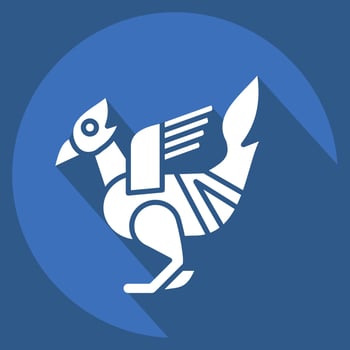 Icon Bird Statues. related to Cambodia symbol. long shadow style. simple design editable. simple illustration vector