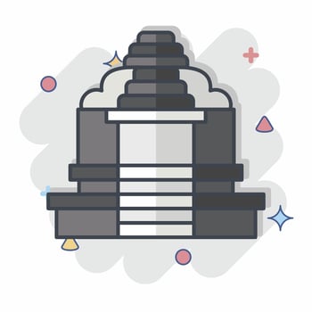 Icon Religion Hindu. related to Cambodia symbol. comic style. simple design editable. simple illustration vector
