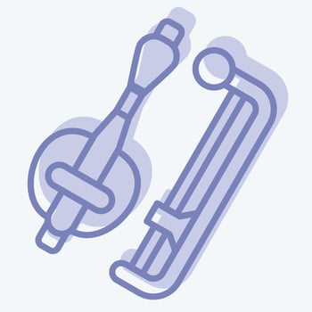 Icon Tro. related to Cambodia symbol. two tone style. simple design editable. simple illustration vector