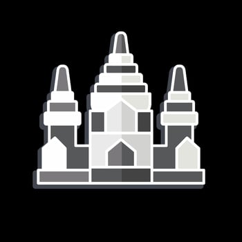 Icon Angkor Wat. related to Cambodia symbol. glossy style. simple design editable. simple illustration vector