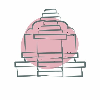 Icon Religion Hindu. related to Cambodia symbol. Color Spot Style. simple design editable. simple illustration vector