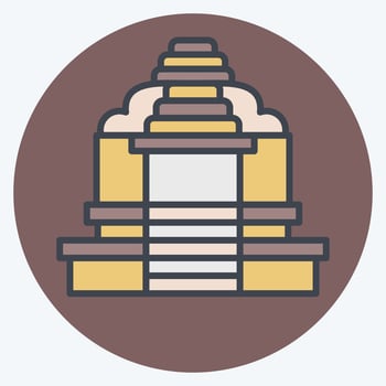 Icon Religion Hindu. related to Cambodia symbol. color mate style. simple design editable. simple illustration vector