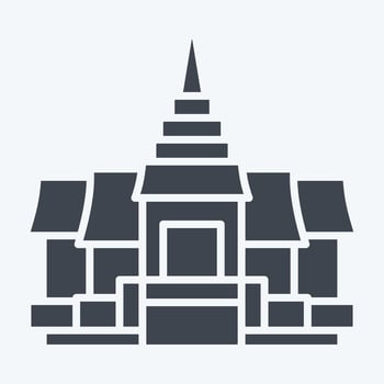 Icon Pagoda. related to Cambodia symbol. glyph style. simple design editable. simple illustration vector