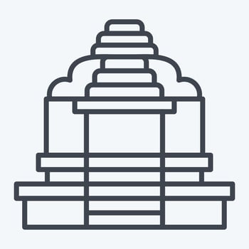 Icon Religion Hindu. related to Cambodia symbol. line style. simple design editable. simple illustration vector